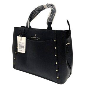 London Fog 100th Anniversary Black Saffiano Tote‎ Bag  NWT & NWB